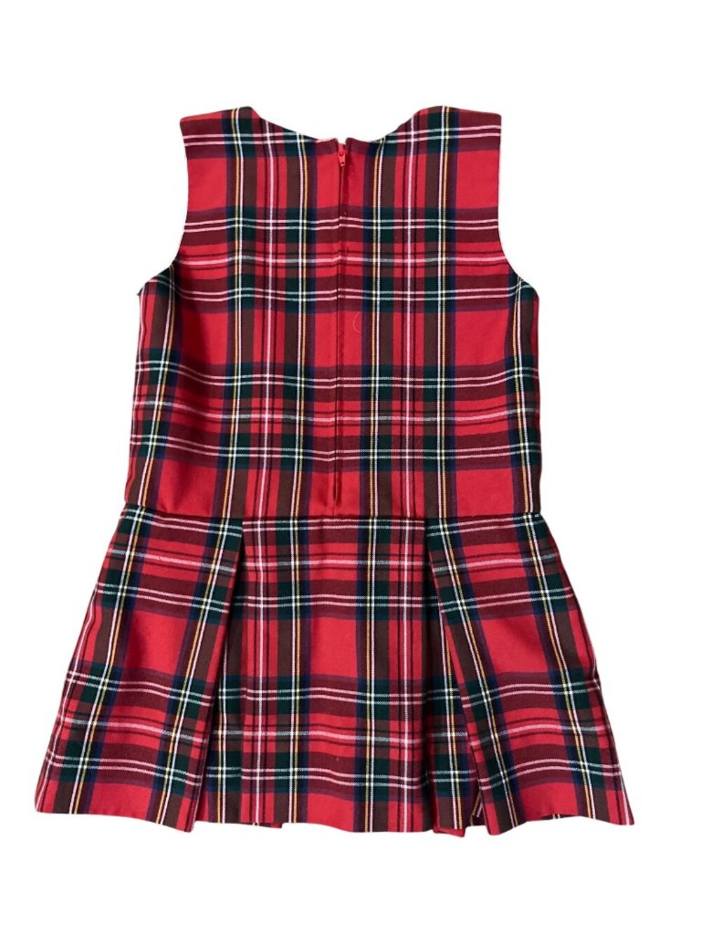 Vicki Marsha Girls 5 Red Tartan Plaid Holiday Christmas Dress Pleated Used - Picture 4 of 10